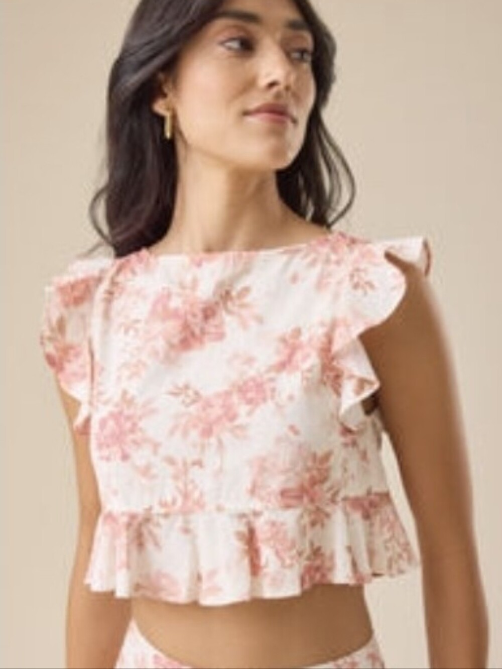 NWT Altar'd State Floral Linen Top